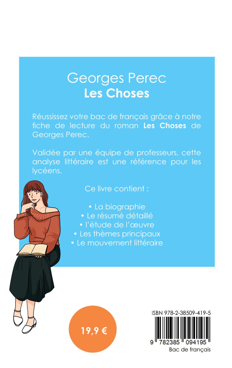 Réussir son Bac de français 2024 : Analyse du roman Les Choses de Georges Perec -  Perec georges - BAC DE FRANCAIS