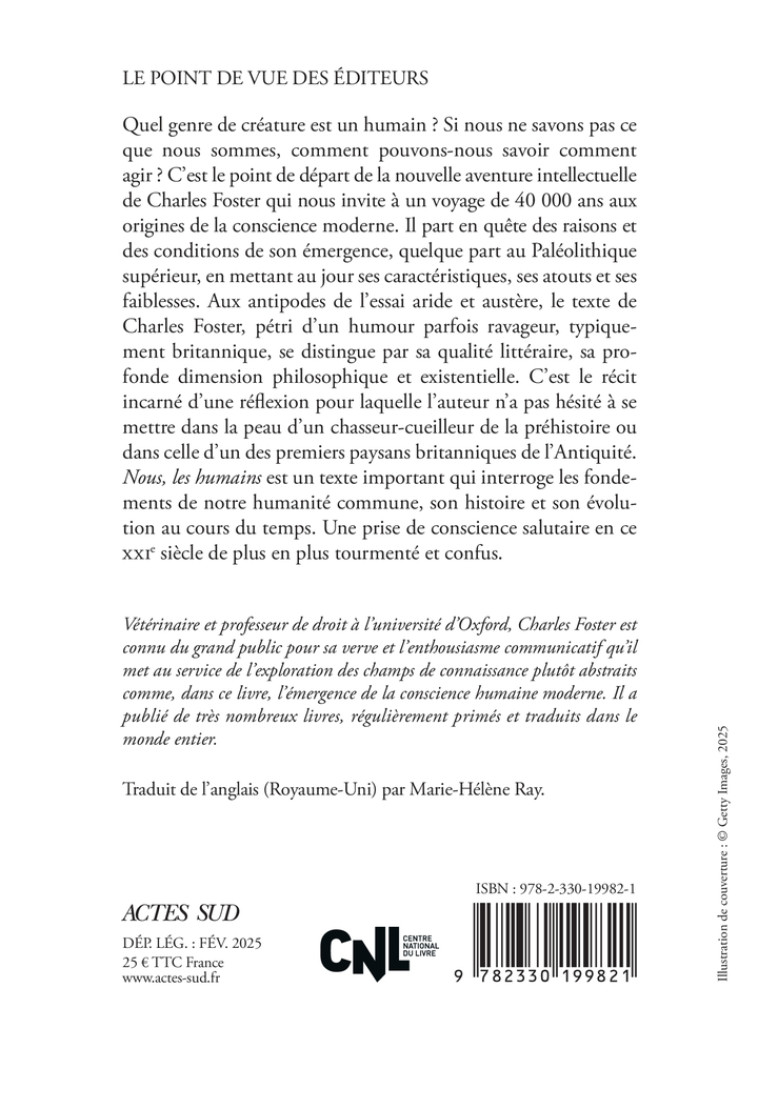 Nous, les humains - Charles Foster - ACTES SUD