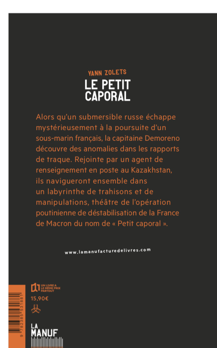 Le petit caporal - Yann ZOLETS, Yann ZOLETS - MANUFACTURE LIV