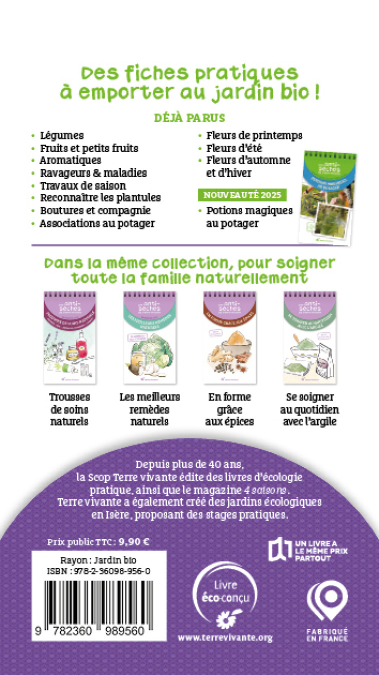 Les antisèches de Terre vivante : 25 plantes couvre-sol - Serge Lapouge, Brigitte Lapouge-Déjean - TERRE VIVANTE