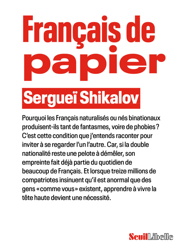Français de papier - Sergueï Shikalov - SEUIL